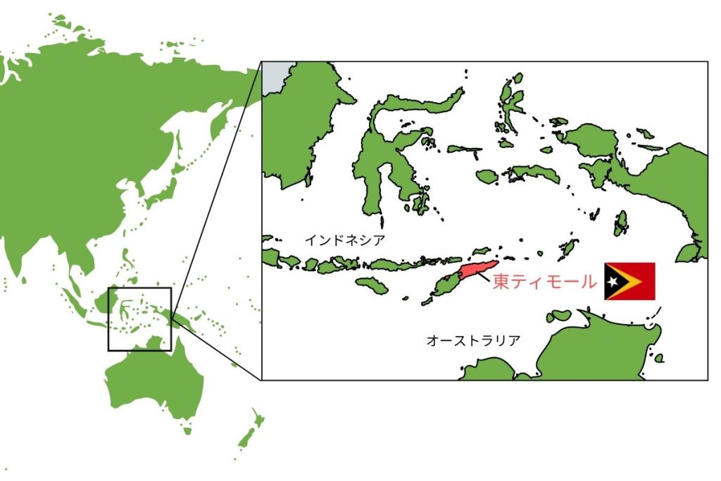 東ティモールとその周辺地図