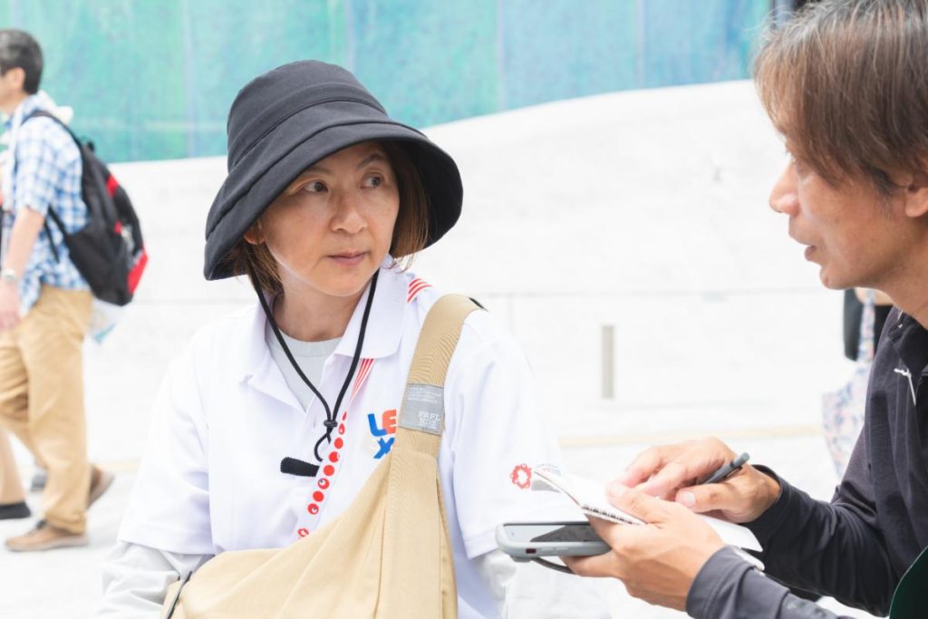 LET’S EXPOで視覚障害者のサポートも経験されている坂内富美子さん