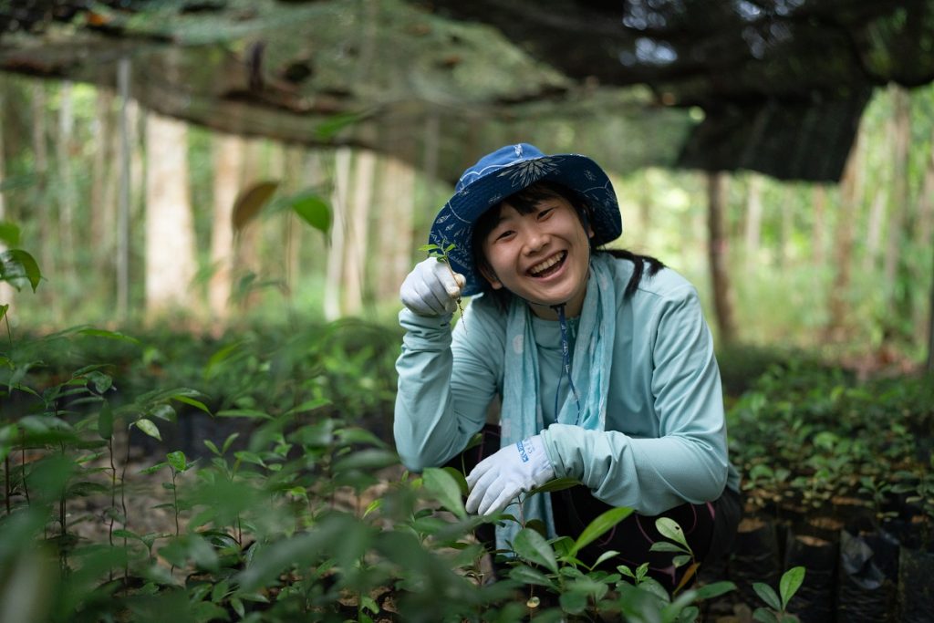 ボランティアに参加した亀田紗良さん