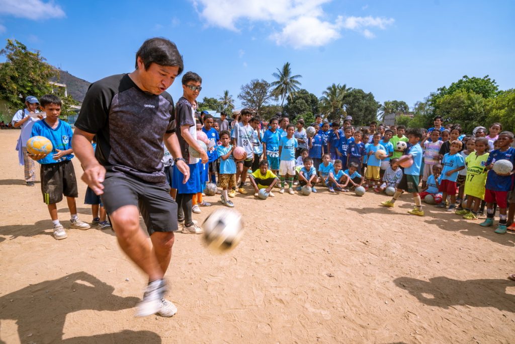 サッカーの指導する木場昌雄さん